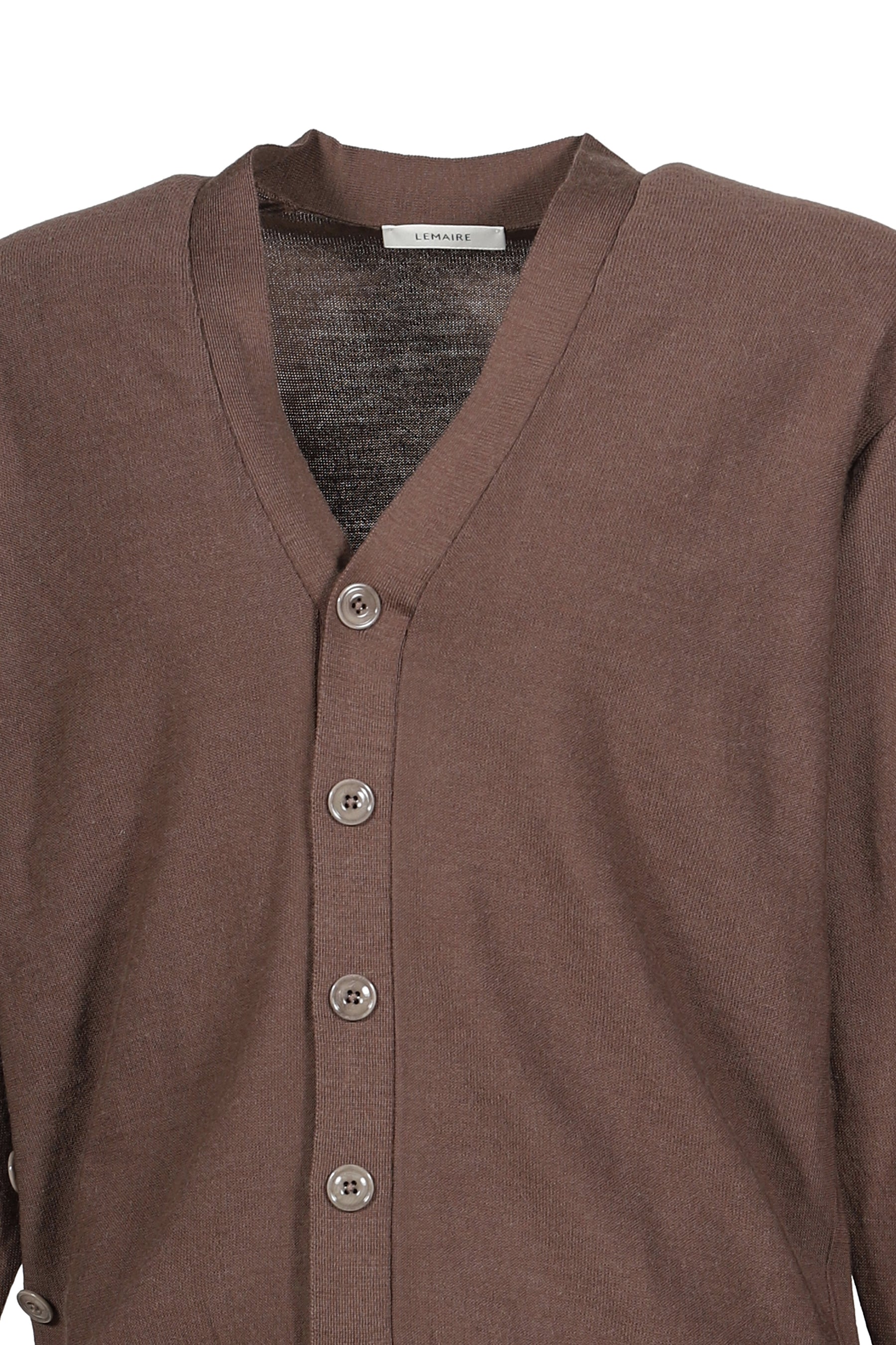 RELAXED TWISTED CARDIGAN / SHITAKE