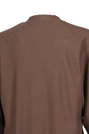 RELAXED TWISTED CARDIGAN / SHITAKE