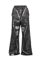 PRINT SWEAT PANTS / BLK