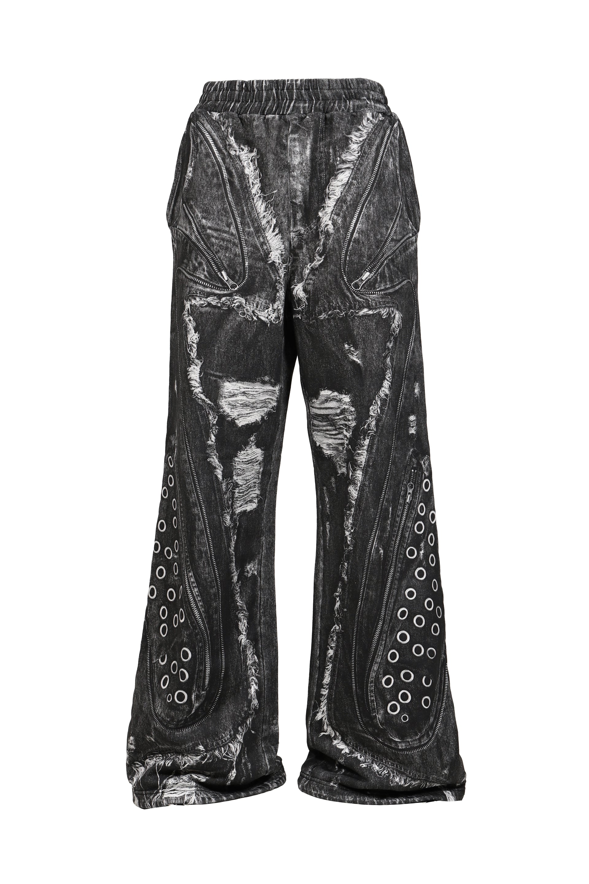 PRINT SWEAT PANTS / BLK