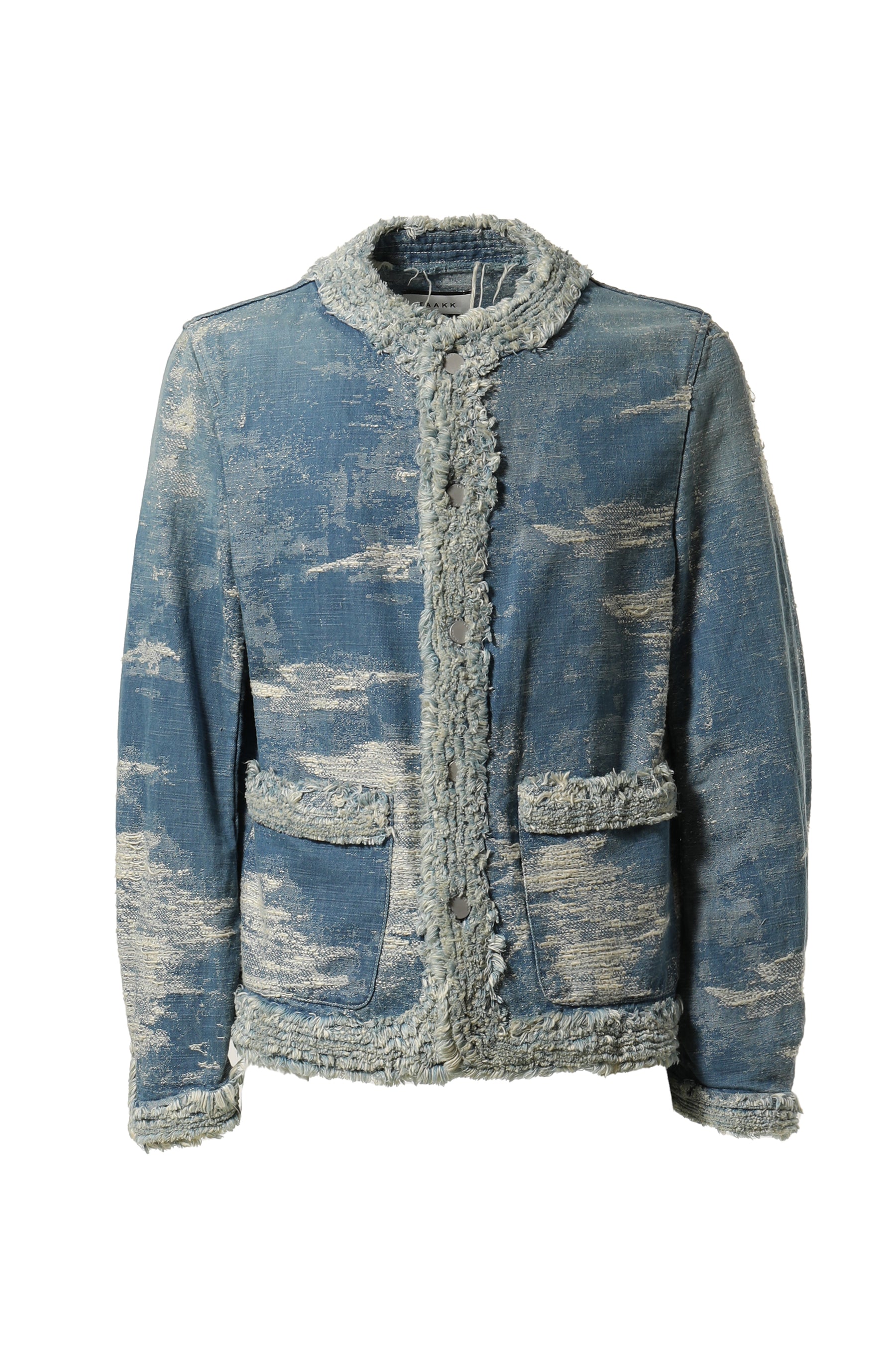 TAAKK ターク FW23 TAAKK DENIM COLLARLESS JACKET / BLEACH -NUBIAN