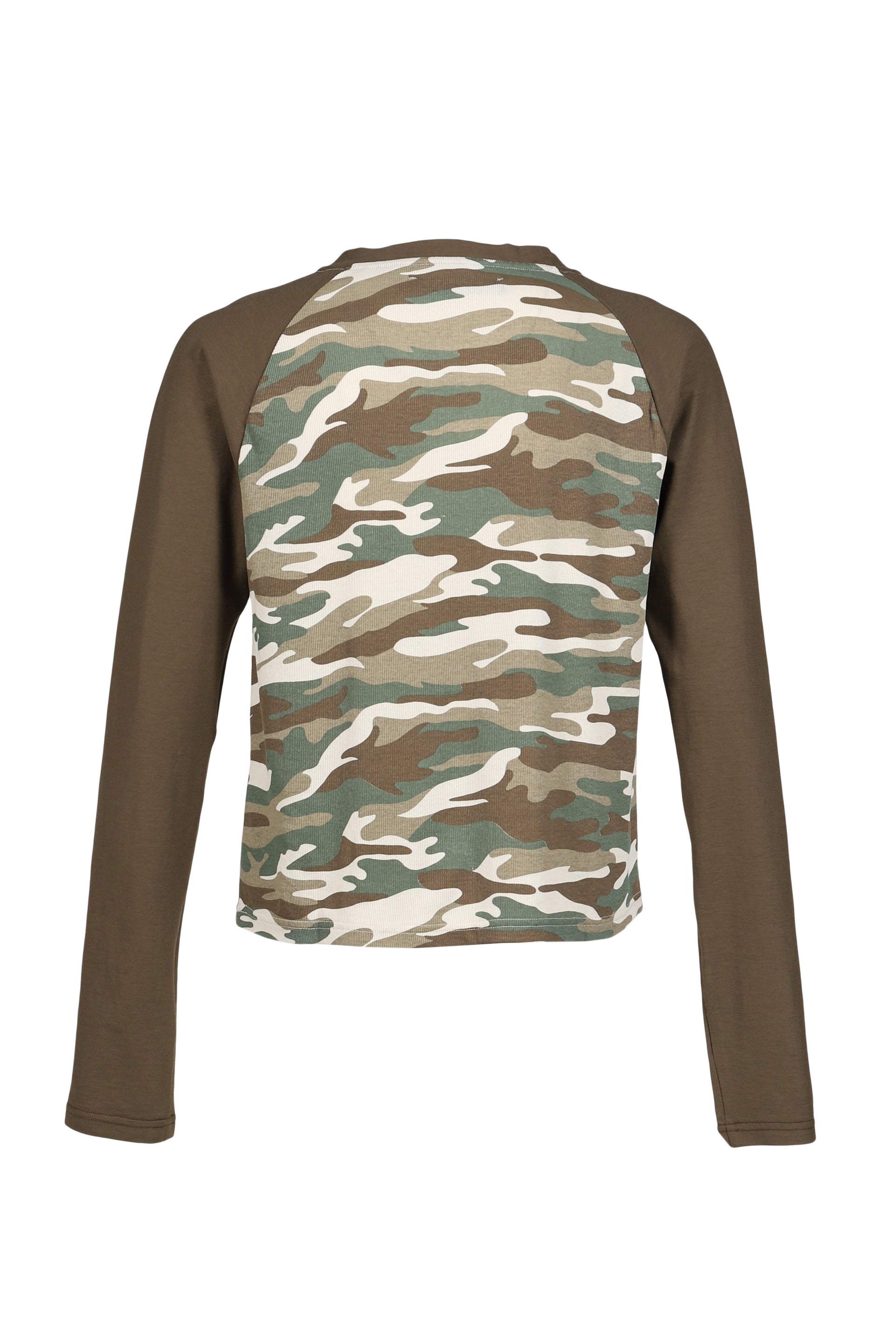 RAGLAN HENLEY NECK TEE / CAMO