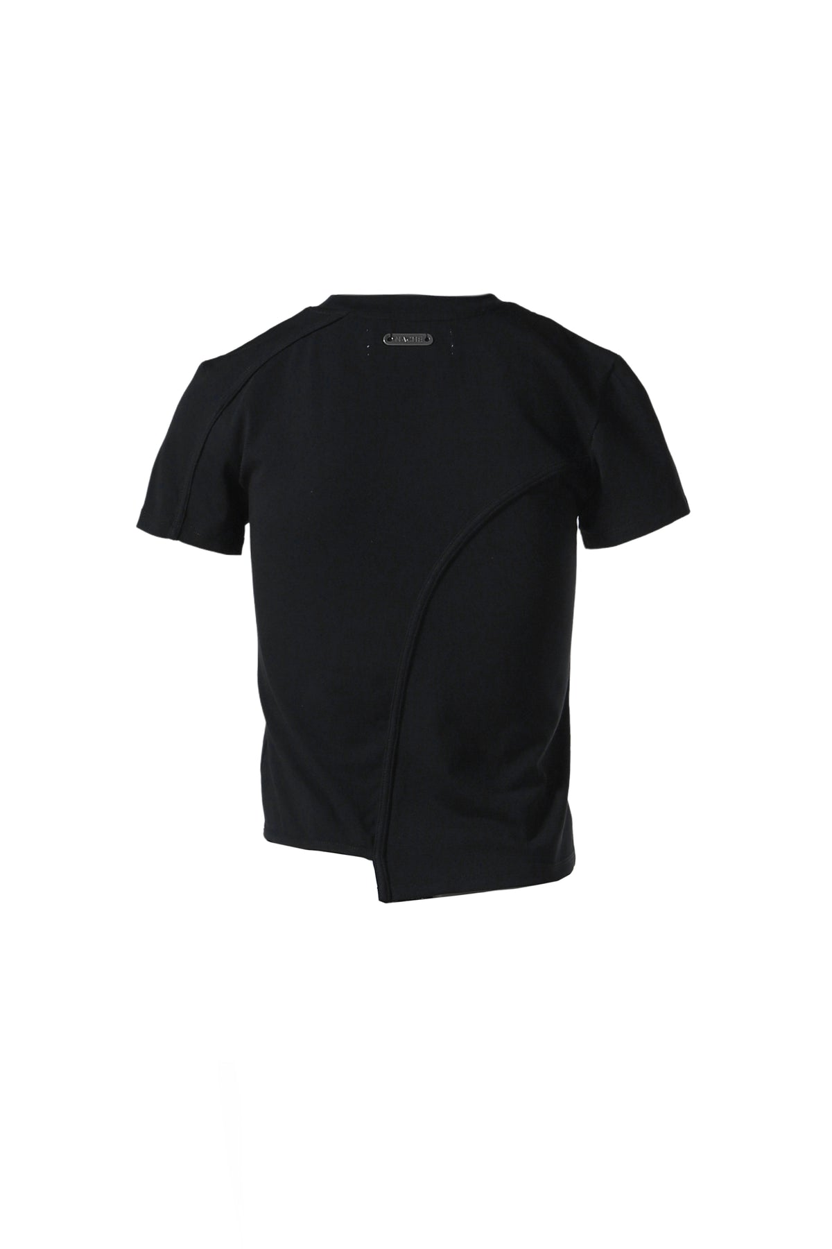 ASYMMETRIC LINE T-SHIRT / BLK