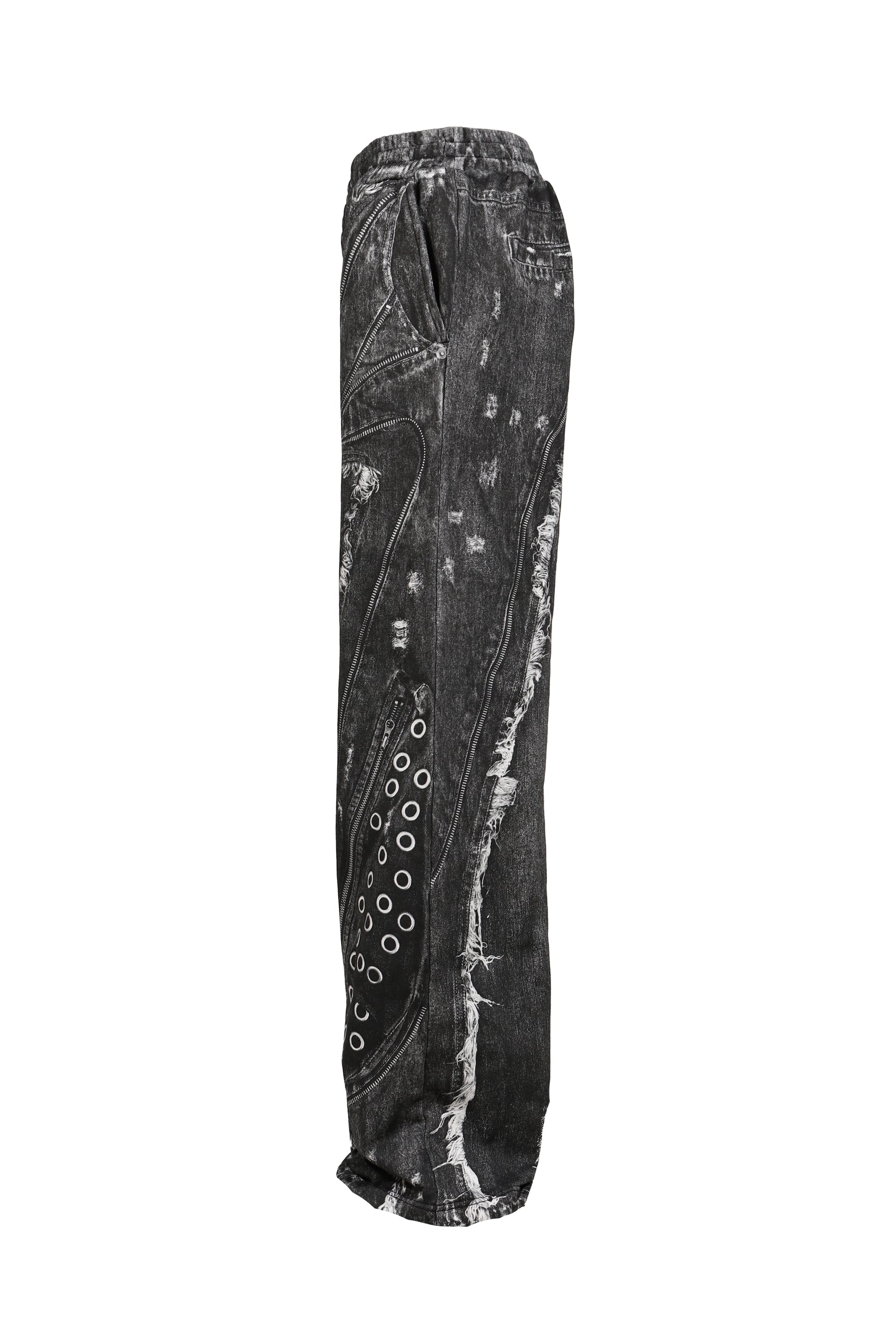PRINT SWEAT PANTS / BLK