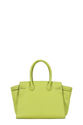 BREW-DYED LEATHER "ITA" BAG / GRN TEE