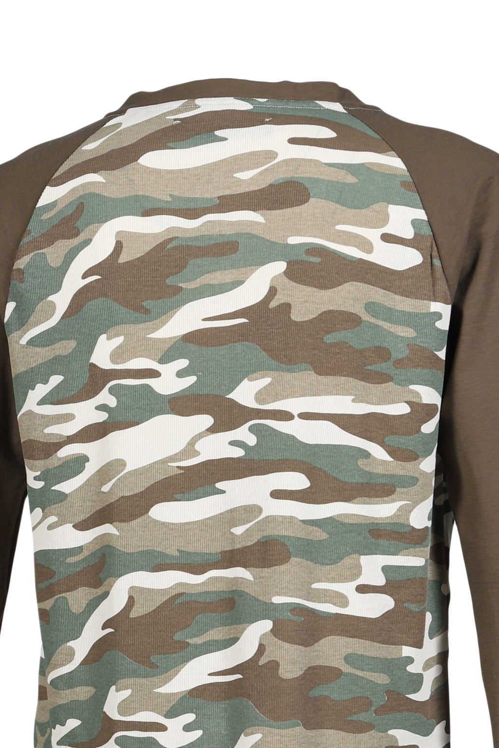 RAGLAN HENLEY NECK TEE / CAMO