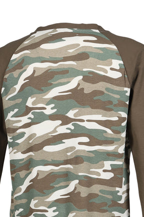 RAGLAN HENLEY NECK TEE / CAMO