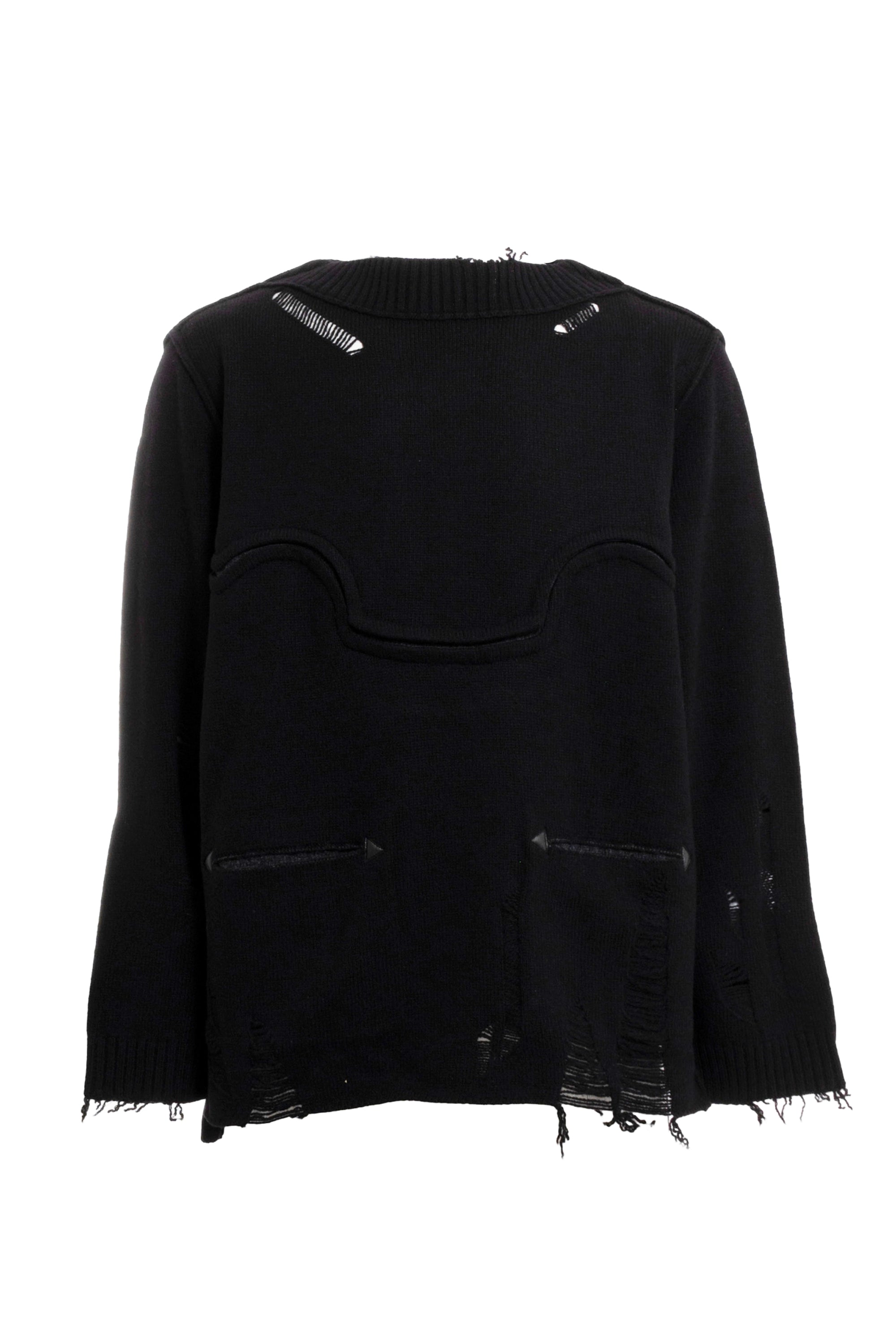 Tamme FW23 WESTERN DAMAGE KNIT / BLK - NUBIAN