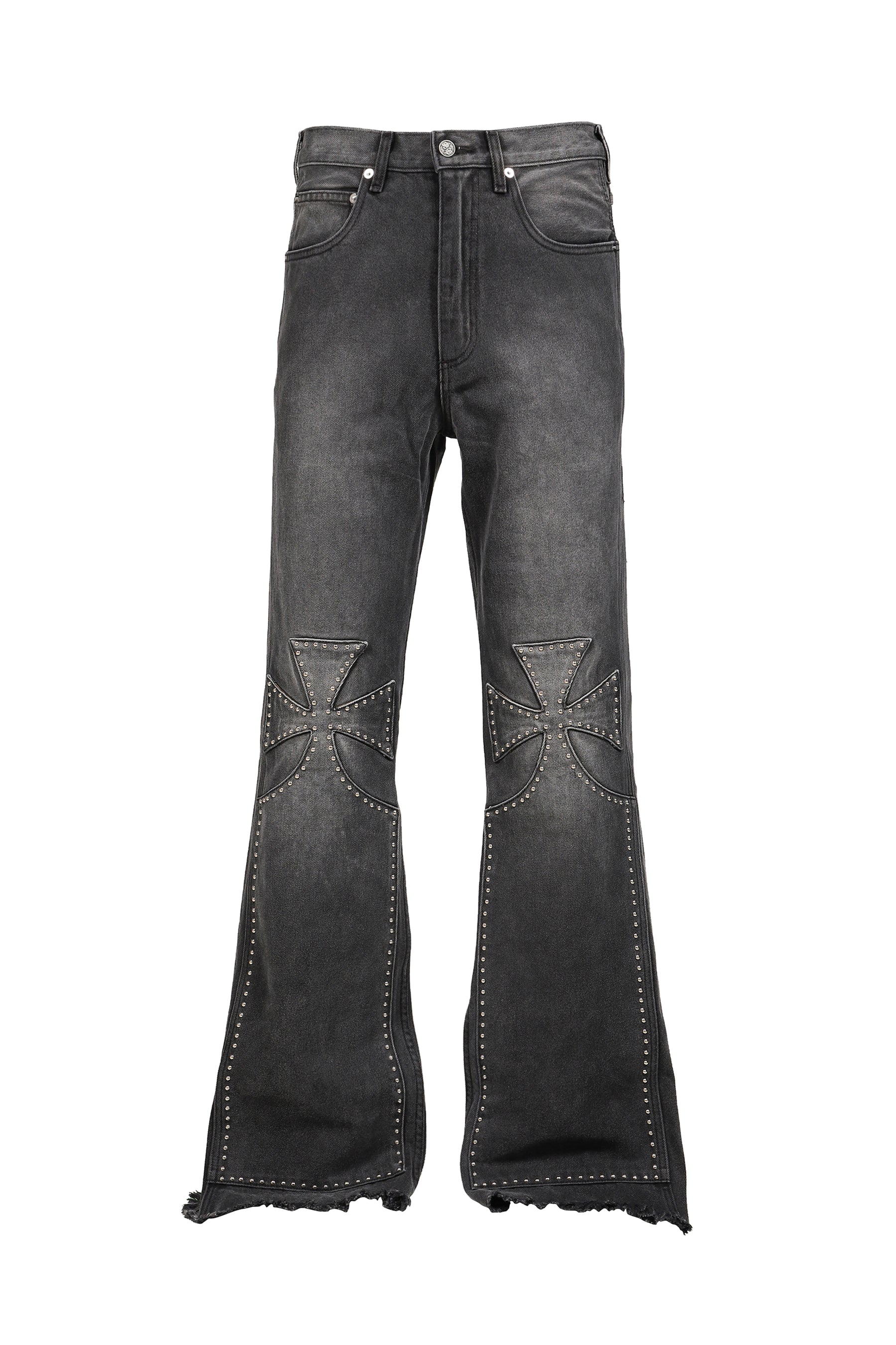 STUDDED CHOPPER CARPENTER PANT / VINTAGE BLK