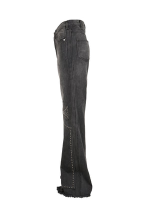 STUDDED CHOPPER CARPENTER PANT / VINTAGE BLK