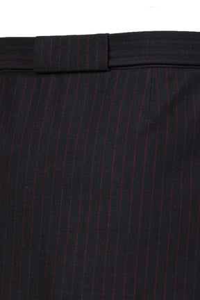 STRETCH STRIPE TAILORING MINI SKIRT / PHANTOM