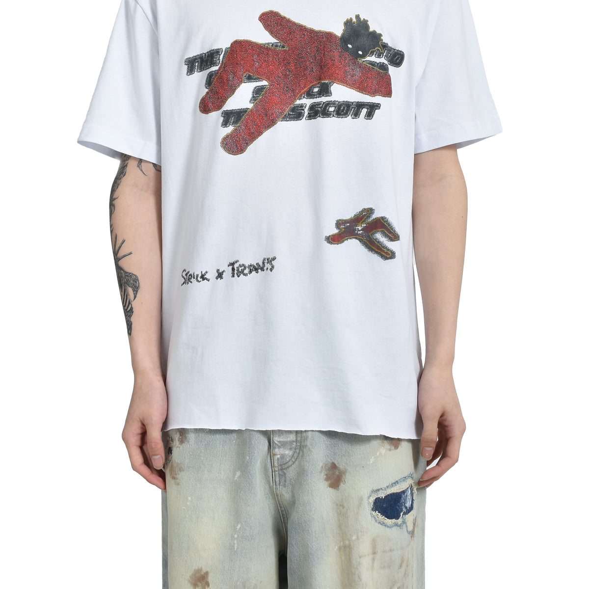 The Edge of Earth™ SS25 × TRAVIS SCOTT CRASH TEE / WHT - NUBIAN