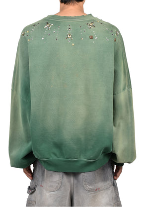 CRYSTAL CASTLE CREWNECK / GRN