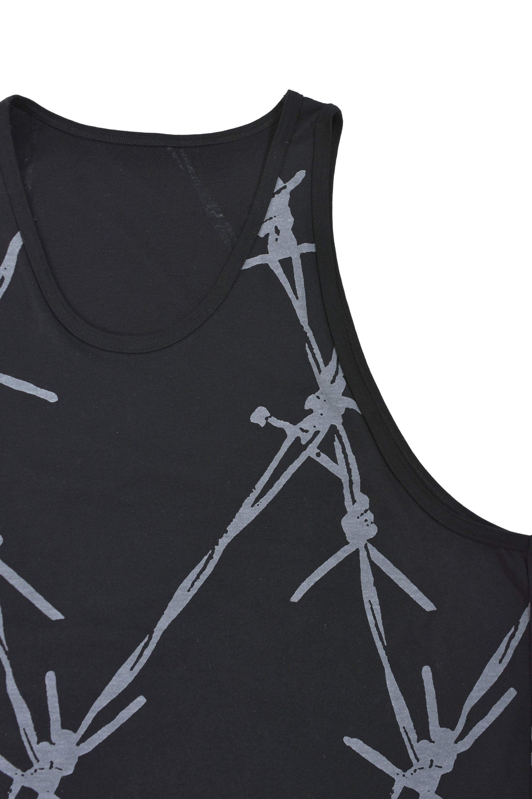 LONG TANK TOP “BARBED WIRE” / BLK