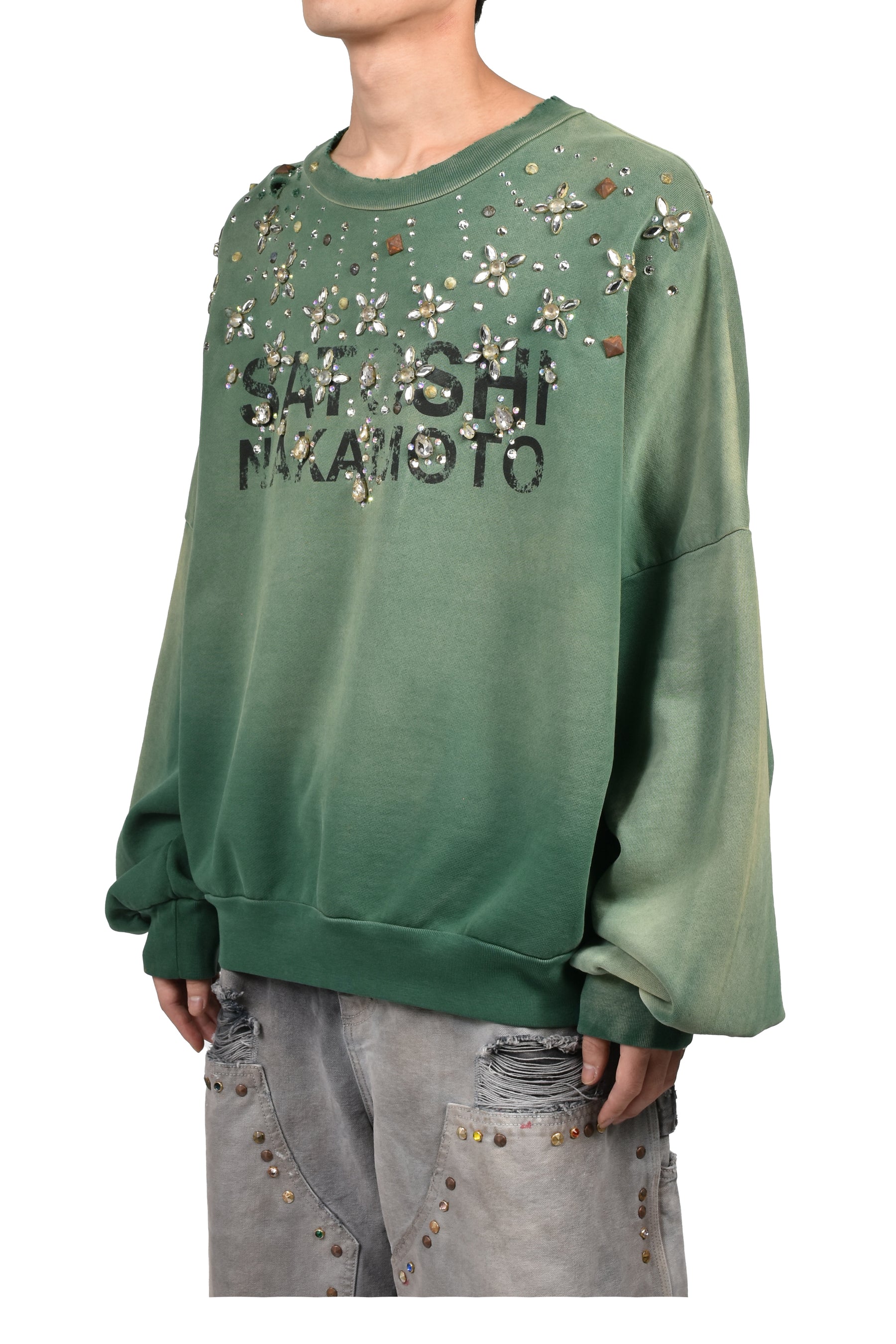 CRYSTAL CASTLE CREWNECK / GRN