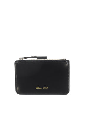 LEATHER WALLET SMALL SQUARE TIP / BLK