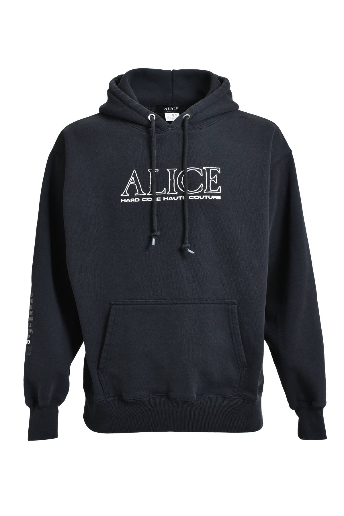 ALICIDE METAL PULLOVER HOODIE / BLK