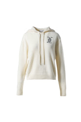 CARLYLE CREST CASHMERE HOODIE / CREAM