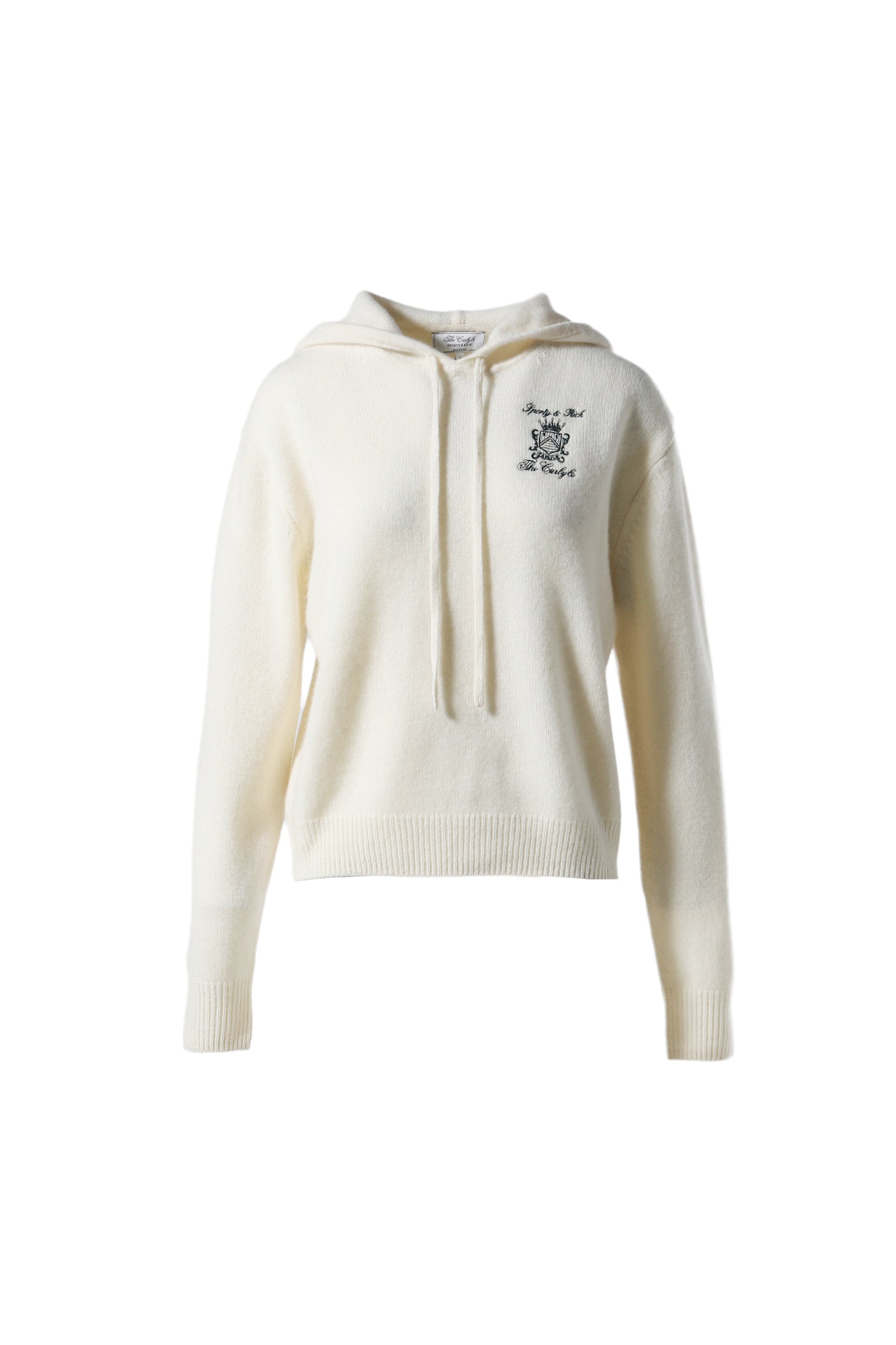 CARLYLE CREST CASHMERE HOODIE / CREAM