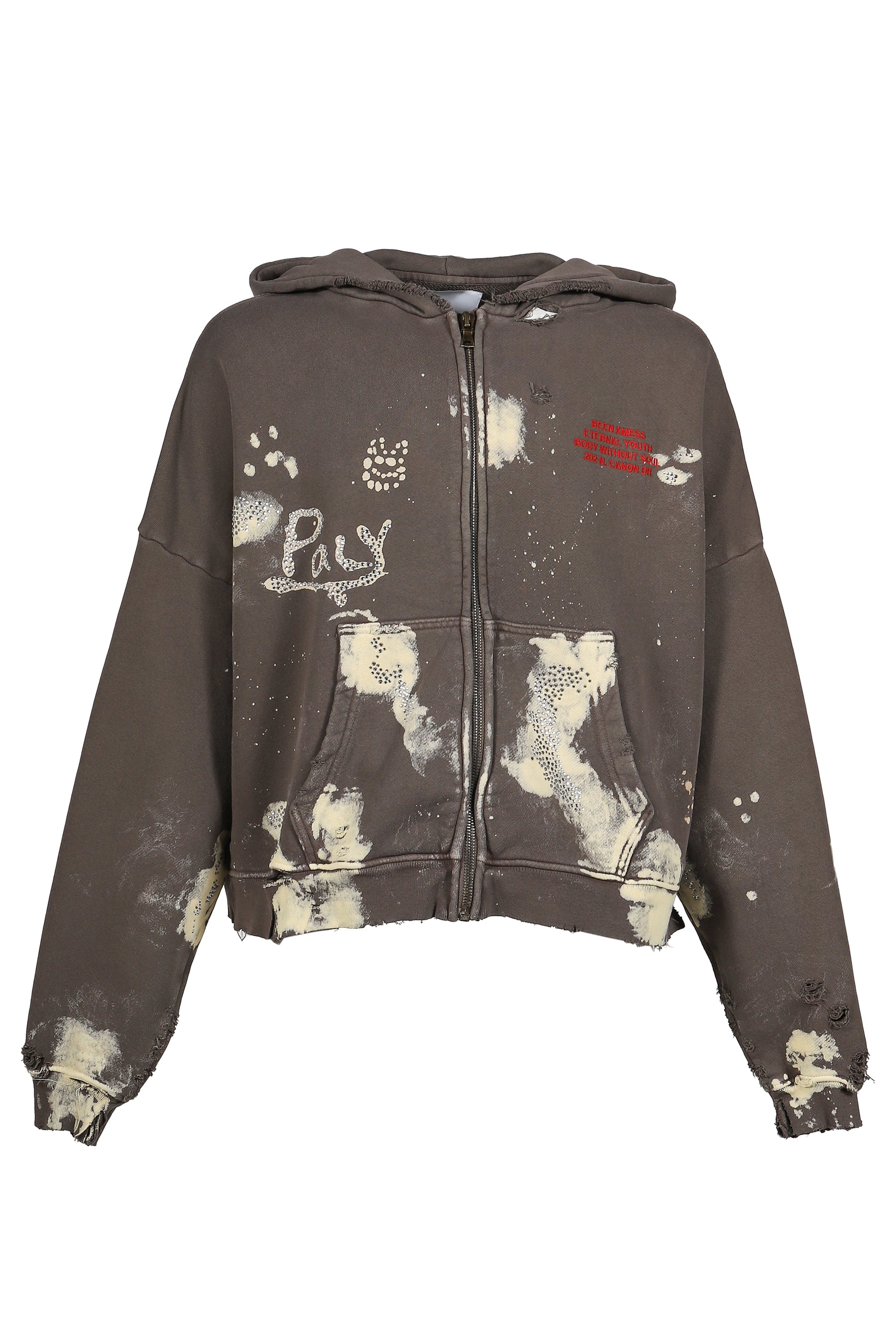 BEEN AMESS ZIP HOODED SWEATSHIRT / BRW