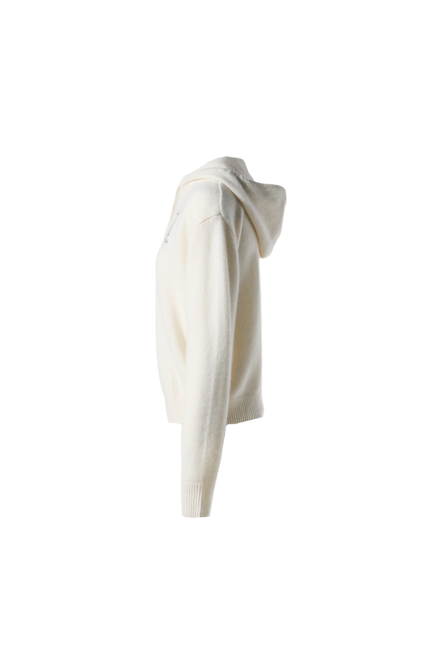 CARLYLE CREST CASHMERE HOODIE / CREAM