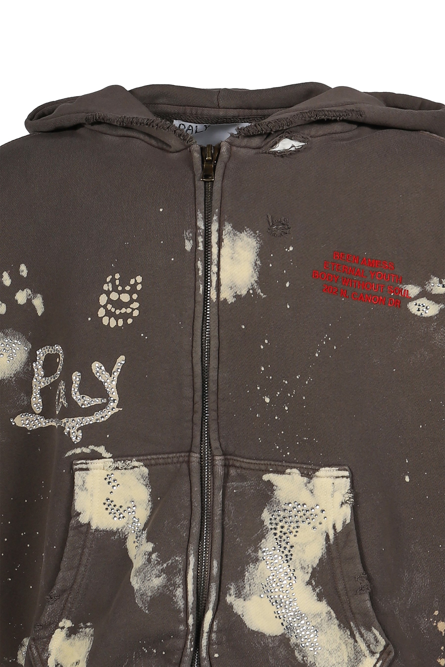 BEEN AMESS ZIP HOODED SWEATSHIRT / BRW