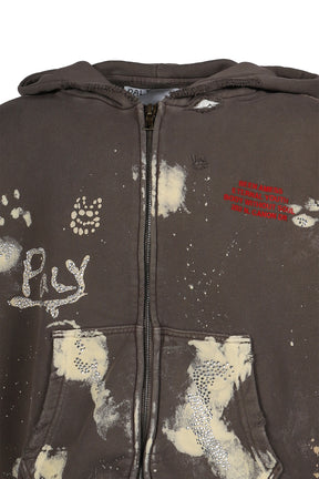 BEEN AMESS ZIP HOODED SWEATSHIRT / BRW