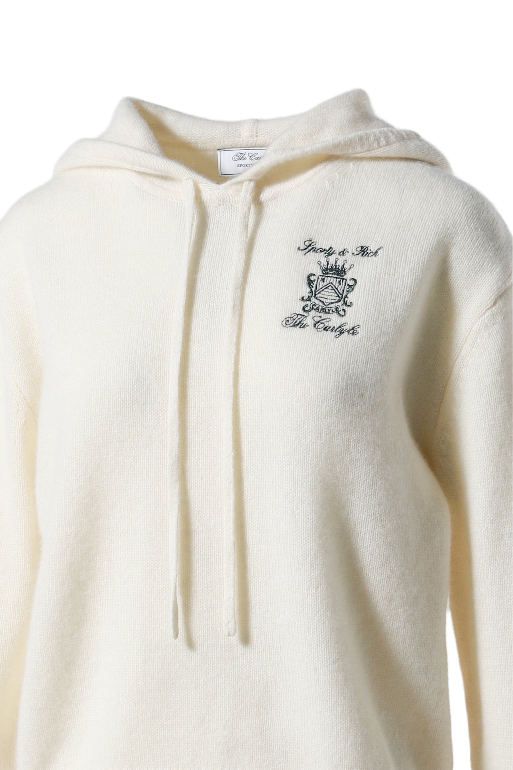 CARLYLE CREST CASHMERE HOODIE / CREAM