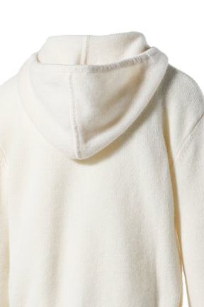 CARLYLE CREST CASHMERE HOODIE / CREAM