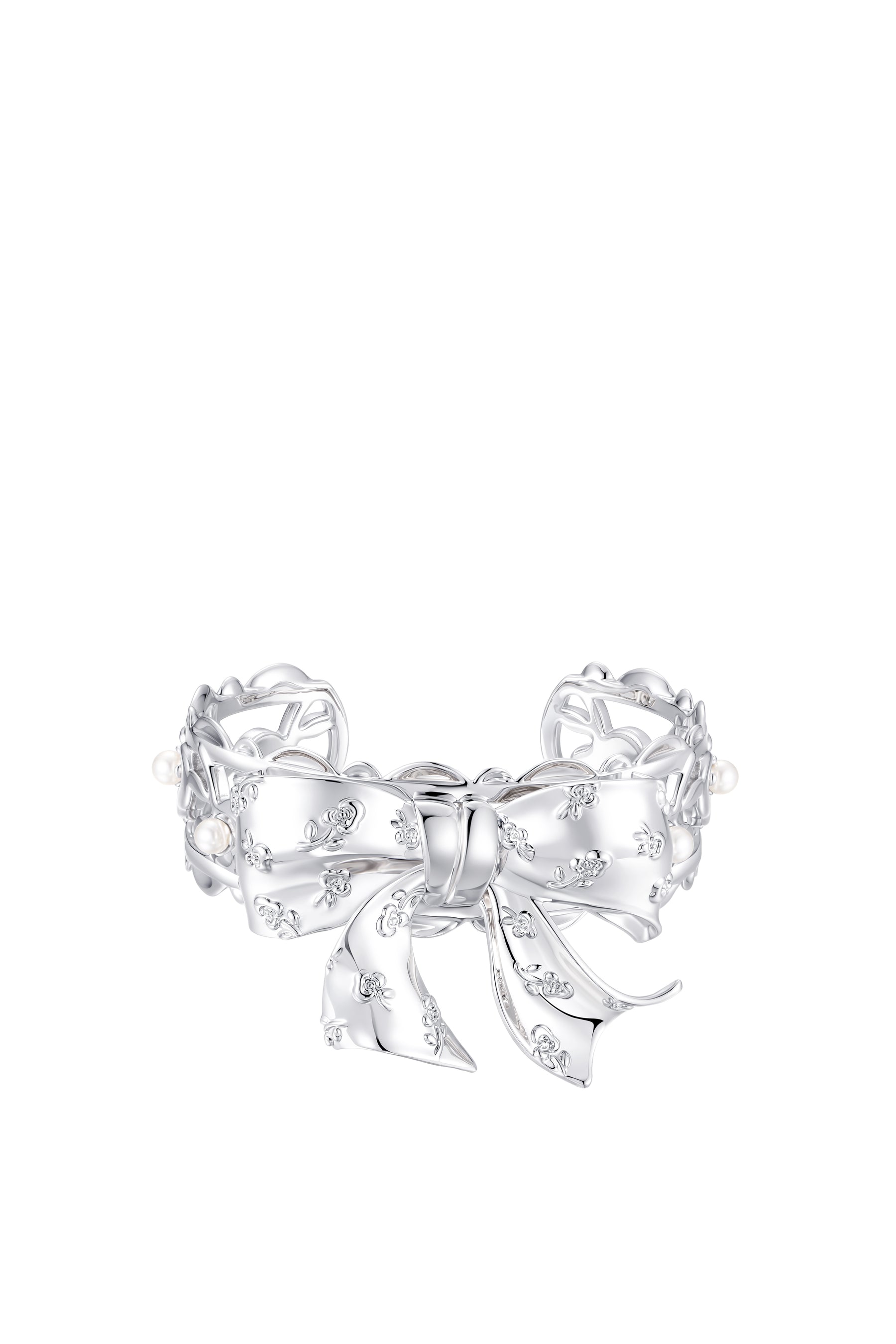 BOWKNOT METAL ARM BAND / SIL