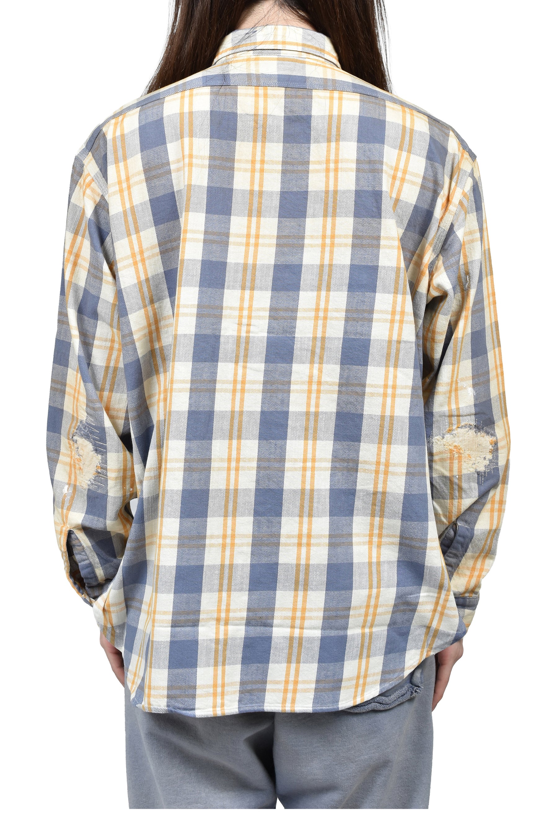 UNIQUE POCKET CHECKED FLANNEL SHIRT A
GED / YEL×BLU