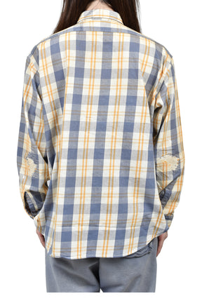 UNIQUE POCKET CHECKED FLANNEL SHIRT A
GED / YEL×BLU