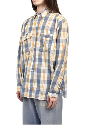 UNIQUE POCKET CHECKED FLANNEL SHIRT A
GED / YEL×BLU