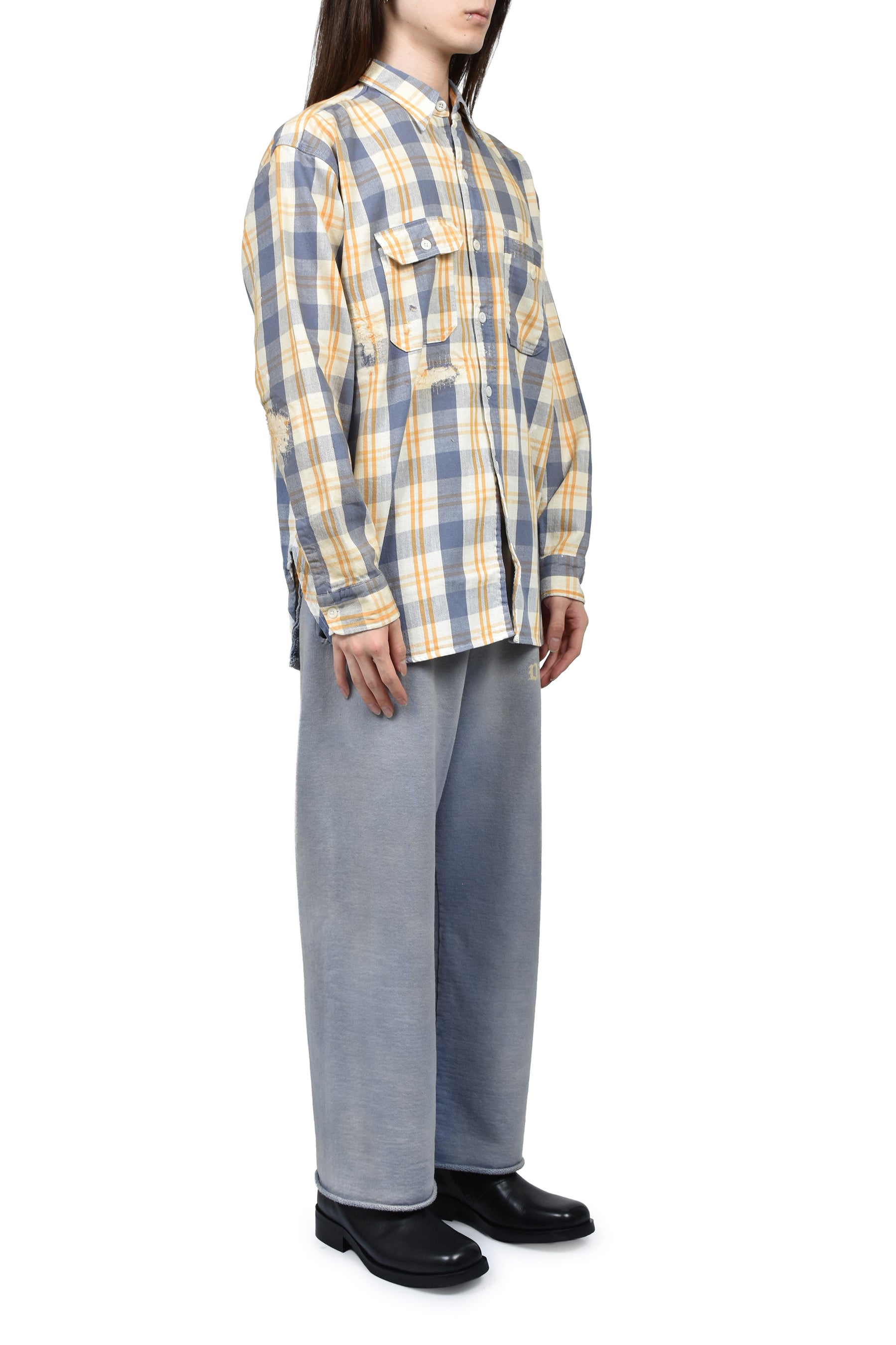 UNIQUE POCKET CHECKED FLANNEL SHIRT A
GED / YEL×BLU