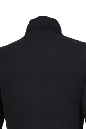 VETEMENTS UPSIDE-DOWN LOGO ZIP-UP HOODIE / BLK