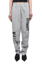 CUT-UP LOGO SWEATPANTS / GRY MELANGE