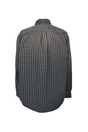 FADED SPARKLING PLAID SHIRT / BLK