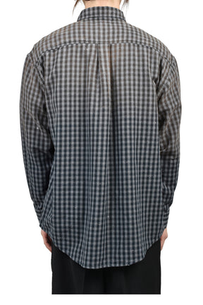 FADED SPARKLING PLAID SHIRT / BLK