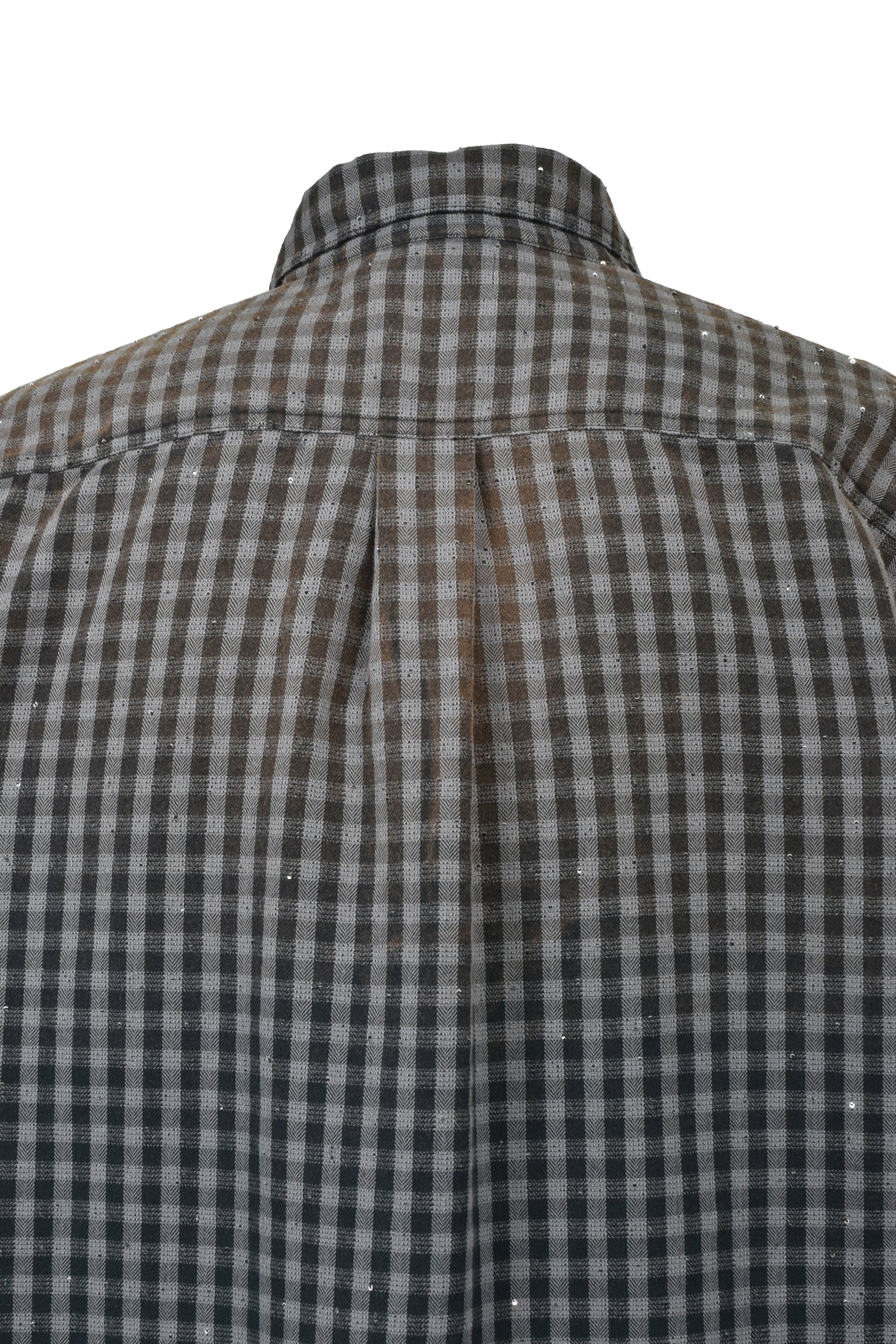 MASU エムエーエスユー SS26 FADED SPARKLING PLAID SHIRT / BLK