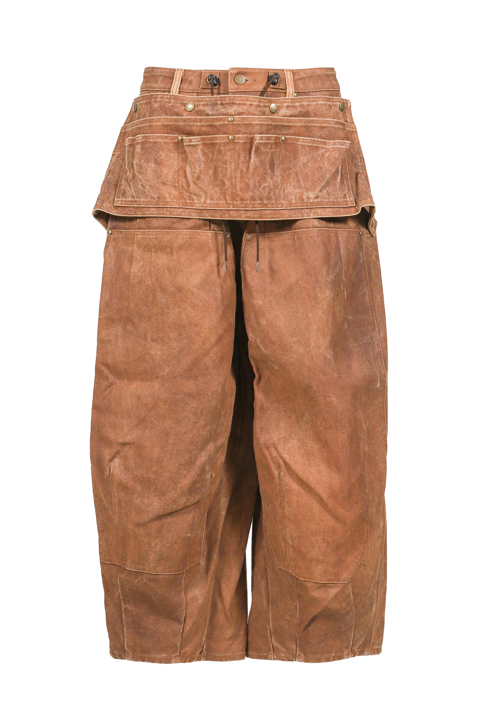 H.D. APRON PAINTER PANT - DUCK CANVAS / KAKISHIBU PAINT / DK.BRW