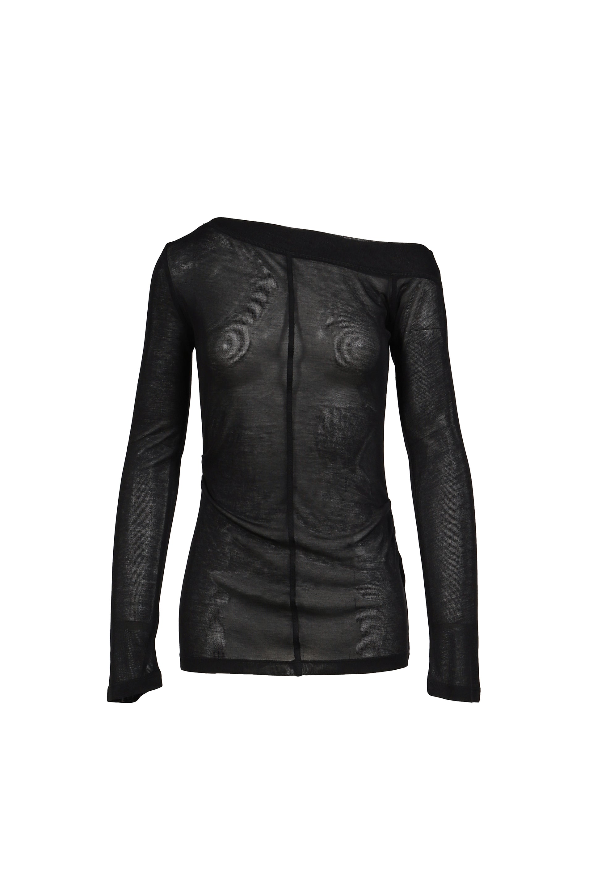 SLICK OFF SHOULDER T / BLK