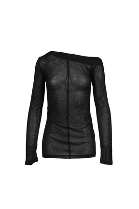 SLICK OFF SHOULDER T / BLK