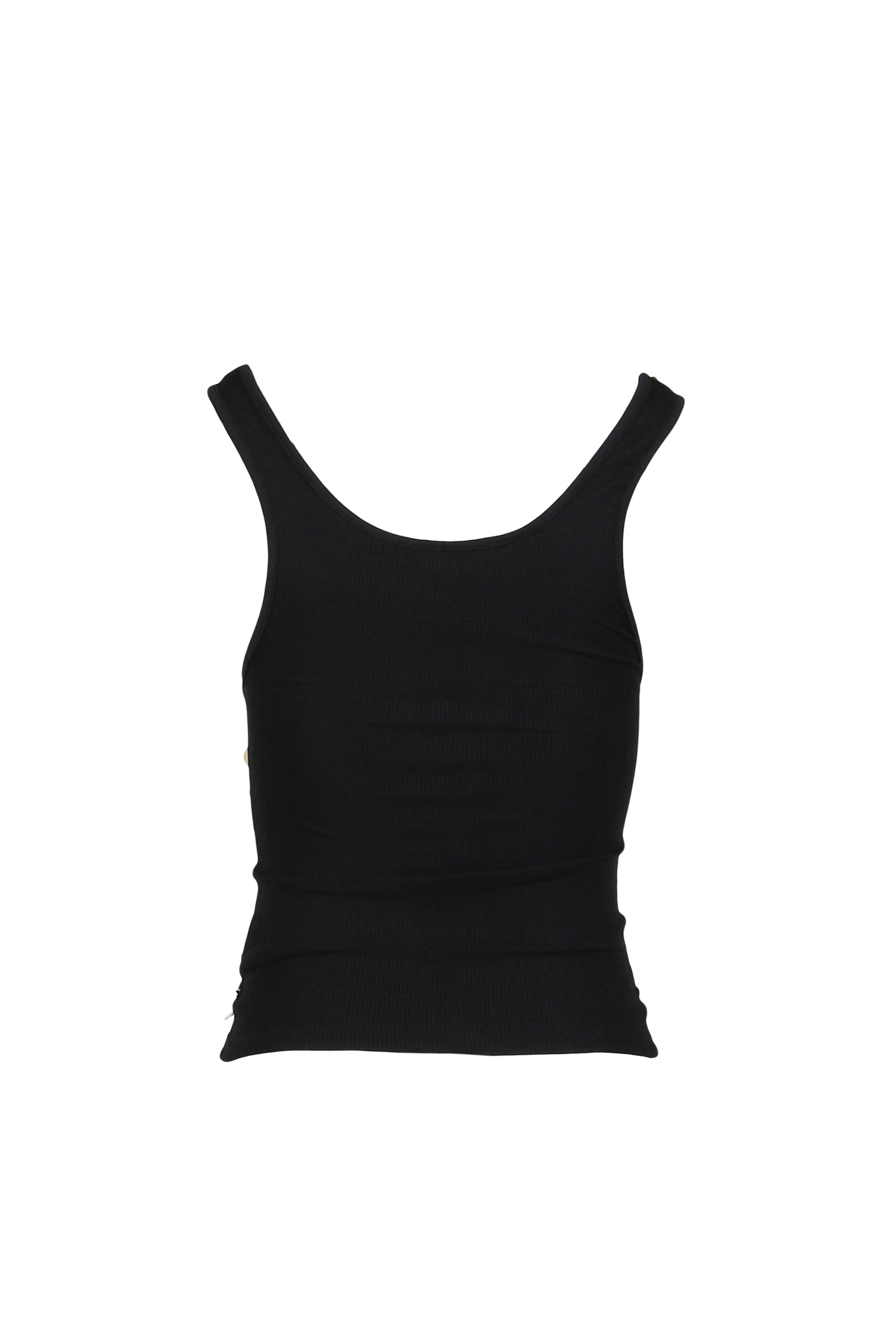 VEST TOP WITH SEQUINS AND BEADING / BLK