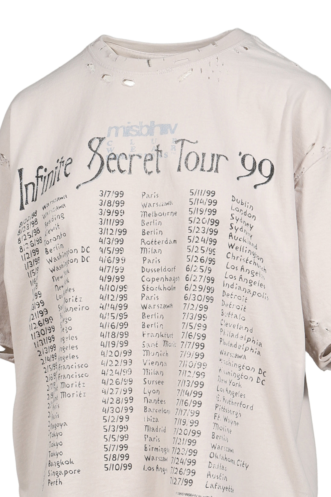 TOUR 99 TSHIRT UNISEX / WHT