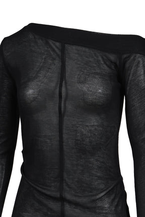 SLICK OFF SHOULDER T / BLK