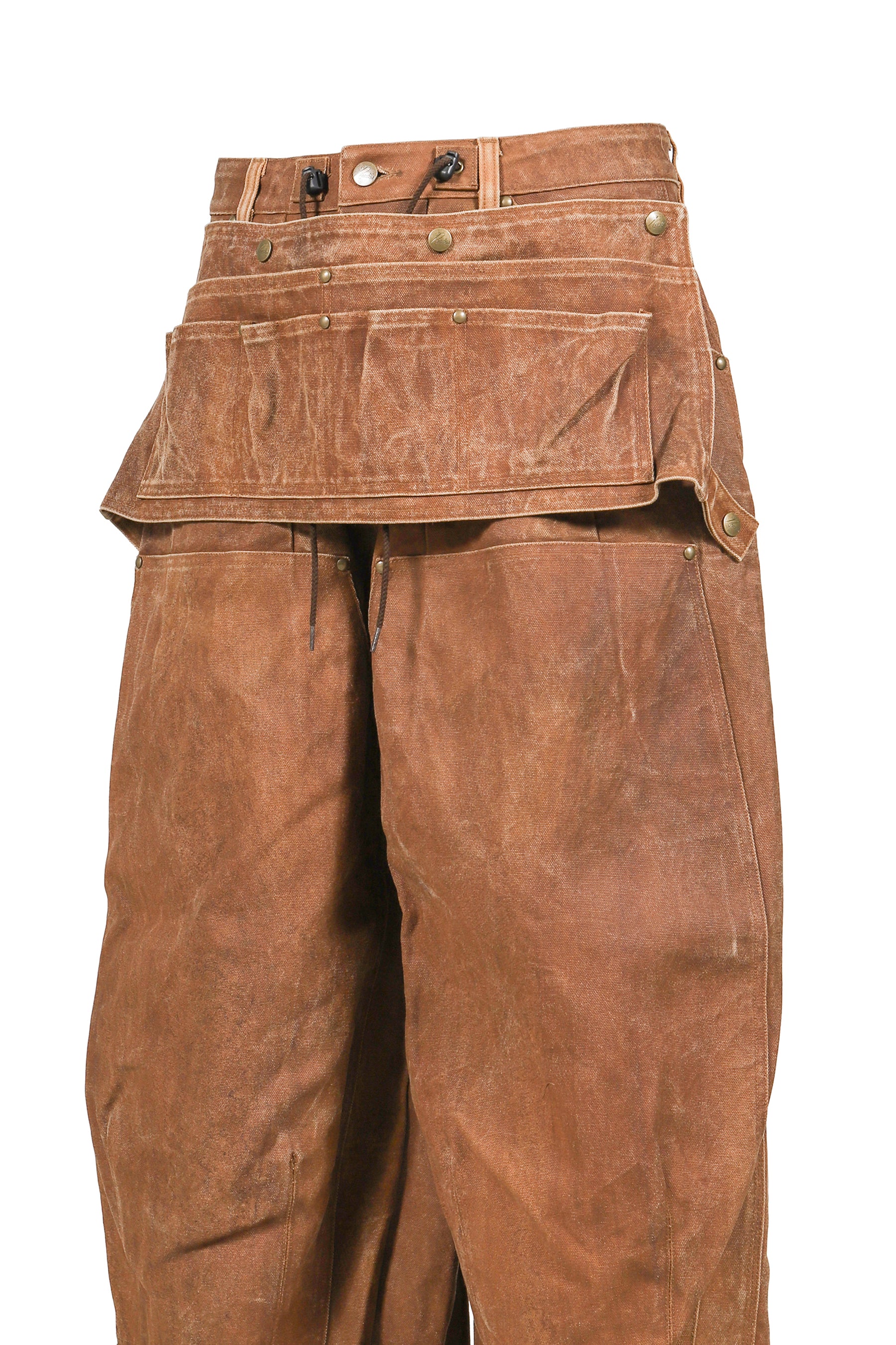 H.D. APRON PAINTER PANT - DUCK CANVAS / KAKISHIBU PAINT / DK.BRW