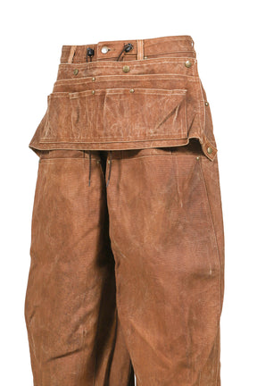 H.D. APRON PAINTER PANT - DUCK CANVAS / KAKISHIBU PAINT / DK.BRW
