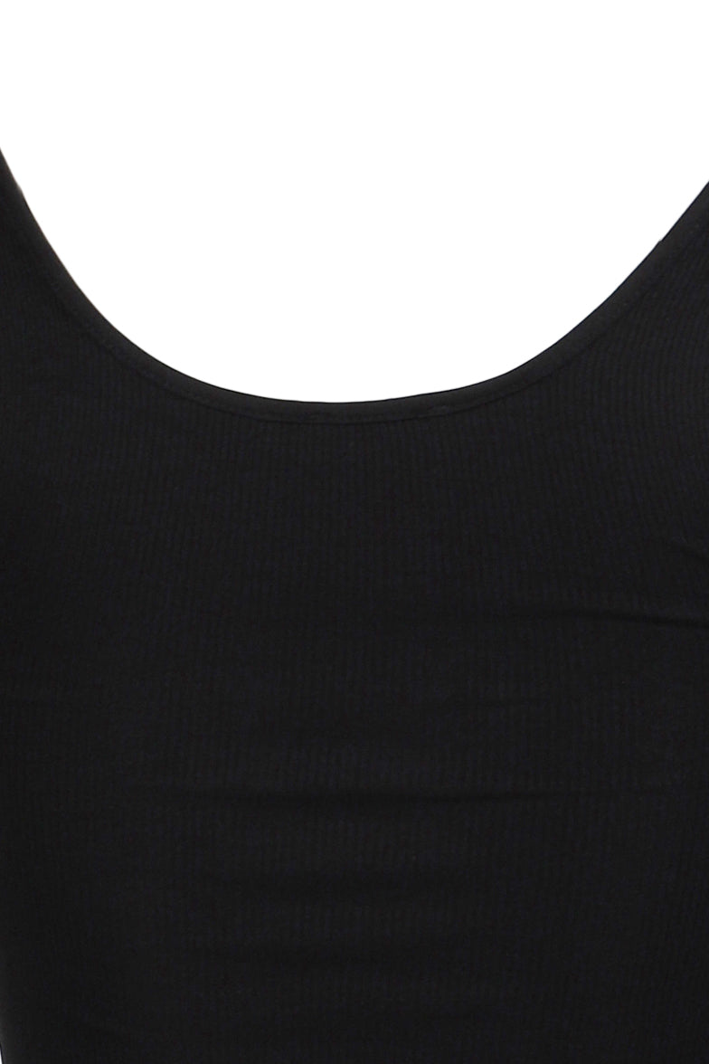 VEST TOP WITH SEQUINS AND BEADING / BLK