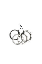 4 RING COMBI FACETS / SIL