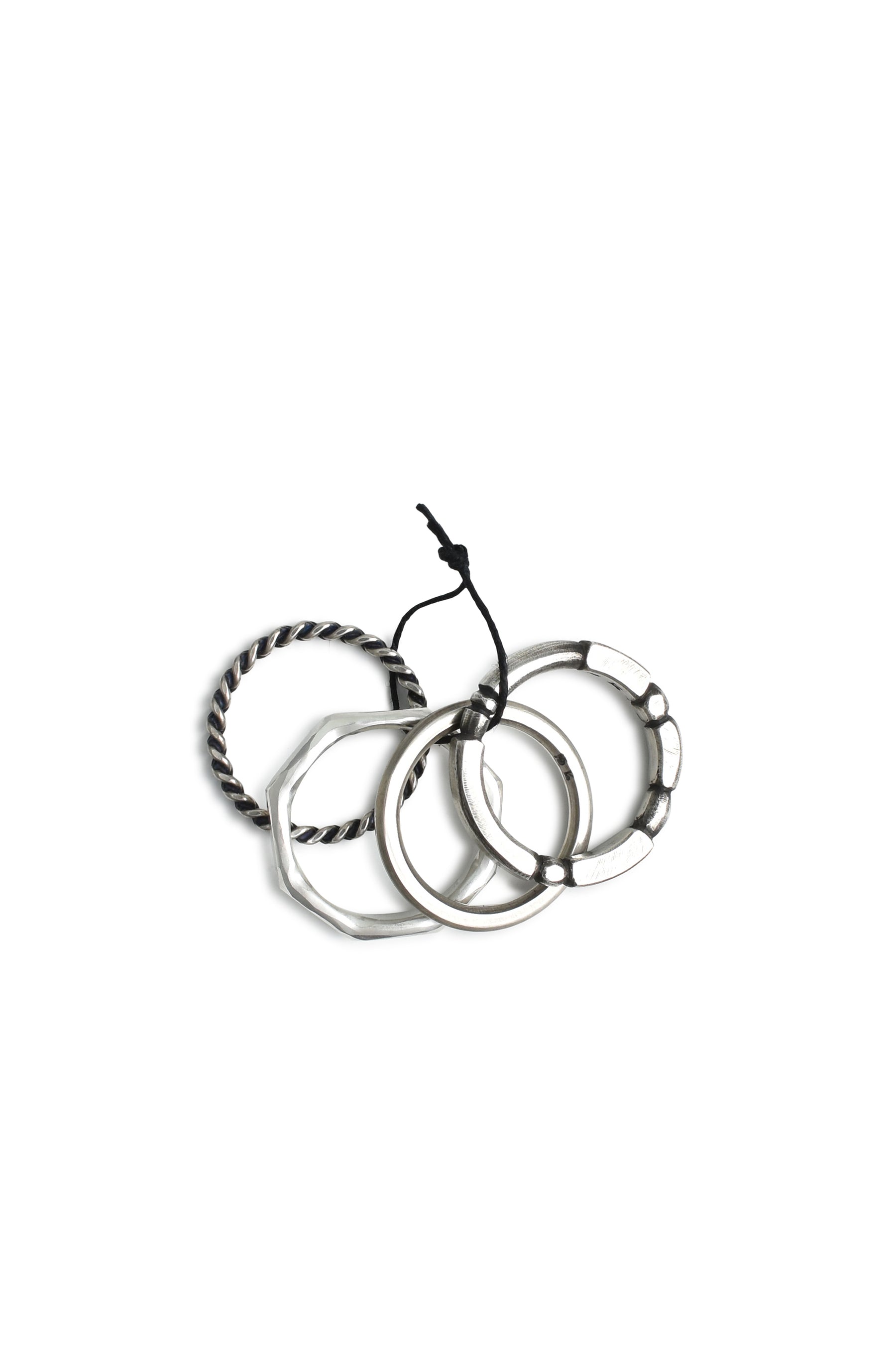 4 RING COMBI FACETS / SIL
